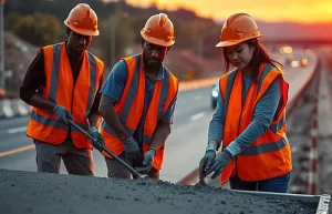 Trabajo en construcción de carreteras