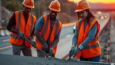 Trabajo en construcción de carreteras